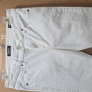 Buffalo David Bitton Aubry Mid-Rise Sretch Super Soft Skinny White Denim Sz 6